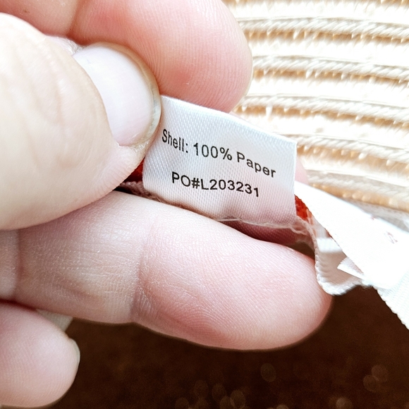 FOUR BUTTONS | wide brim woven paper floppy sun hat - Picture 9 of 9